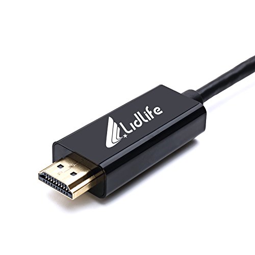 Adattatore da USB-C a HDMI, Lidlife 1080P USB 3.1 Tipo C (compatibile con USB-C e Thunderbolt 3 porte) a HDMI Supporta adattatore HDTV HHD da 4 kHz Cavo da 1,8 m con custodia in alluminio per nuovo MacBook Google Chromebook Pixel