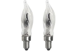 Premier RF7 2 X Spare Christmas Candle Flicker Bulb Lamp Clear New