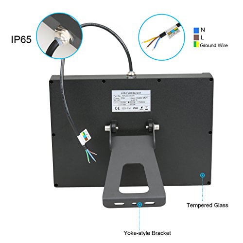 Anten LED Fluter Flutlicht Strahler 50W Scheinwerfer Außenleuchten IP65 Wasserdichte Wandleuchte 4000K naturweiß - 4