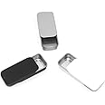 Duehut HLLMX3 PCS Mini Metal Tin Box Containers Metal Slide Top Tin Containers Rectangular Empty Hinged Tins Box Containers 3.15 by 1.34 by 0.4 Inch for Candies Jewelry Crafts Pills Survival Kit