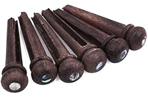 ROSENICE Tinksky Kit de 6 Chevilles Chevalet Guitare Palissandre Bois Guitare Pique