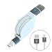 Produktbild Interesting® Weiß 1M Schnellladegerät Einziehbares TPE USB 3.1 Typ C Daten Ladegerät Ladekabel