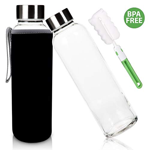 Perfect Placed Glass Water Bottle Borosilicate 550ml BPA-Free Leak Proof Ideal for School Home Offic Perfect Placed Glass Water Bottle Borosilicate 550ml BPA-Free Leak Proof Ideal for School Home Offic