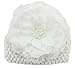Demarkt Baby Girl Infant White Flower Decorated Hat Toddler Handmade Beanie Winter Knitted Crochet Cap