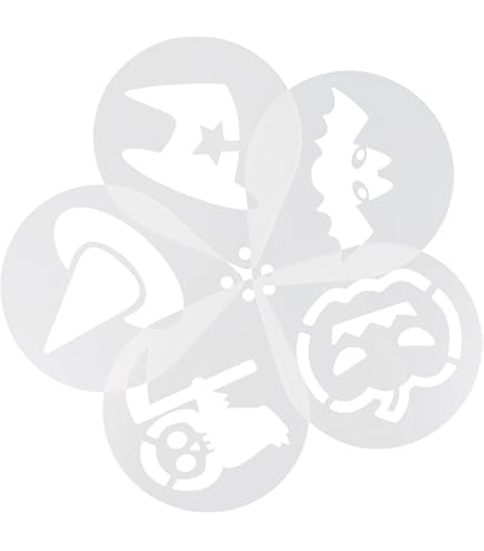 Lifreer 8 Pcs Cappuccino Café Pochoirs Modèle Noël Café