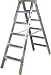 Produktbild ILLER-LEITER Geis&Knoblauch Stufenstehleiter beidseit. 51705 5 Stufen Sprossenleiter 4039665011867