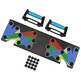 Push-up Bracket-Portátil y práctico: empuñaduras de mano antideslizantes, acolchadas, de primera calidad, duraderas de usar, fáciles de montar, fáciles de transportar. Es fácil de usar, simplemente inserte el asa en la posición codificada por colores deseada.