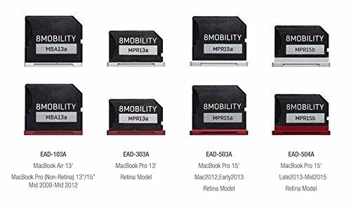 8MOBILITY iSlice Micro SD Speicheradapter für MacBook Air 13 „A1369 und A1466 (Silber) - 7