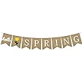 SOIMISS Hello Spring Hanging Banner Hello Spring Decor Spring Bunting Garland Banner Burlap Party Banner Spring Themed Party Banner Easter Festival Banner European and American Fireplace