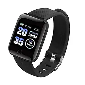 SMO ID116 Bluetooth Smartwatch Wireless Fitness Band for Boys, Girls, Men, Women & Kids | Sports Gym Watch for All Smart Phones I Heart Rate and spo2 Monitor