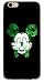 Produktbild Art Design Hülle für iPhone 6 / iPhone 6S Mickey Mouse Fuck You Cannabis Schwarz et Grün Soft Silikon