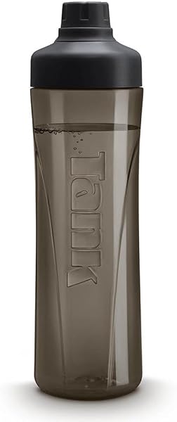 Tank Tritan, Twist Cap, 800ml, Plastic Bottle, BPA Free, Leakproof - Black