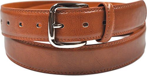 Mens Tan 30mm (1.25") Suit Trouser Stitched Leather Lined Belt Sizes 44" - 48"