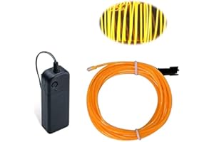 Balabaxer EL-Draht, Neonlichter, Geräuschreduzierung, tragbar, Neonleuchtend, Stroboskoplicht, Elektrolumineszenzdraht für Partys, Halloween, DIY-Dekoration