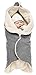 Wallaboo Baby Blanket Nore, Superb Quality blanket, 85cm x 85cm, Stylish & Durable Faux Suede with Warm and Soft Shearling Inner, Grey