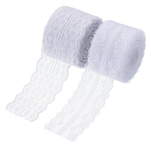 Satinior 2 Rollos (10 Yardas/ Cada Uno) Rollo de Encaje Cinta de Encaj