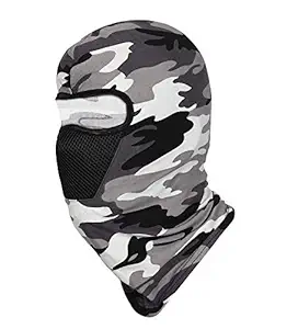 PrimeBox Full Mask Under Helmet Full Face Cover For Bikers ARMY Print Green Color set of 1pcs (Multi-Color Prints)