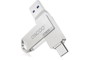 OSCOO 32GB USB Flash Drive, USB 3.1 Gen 1 Dual USB-C & USB-A Memory Stick, Portable Thumb Drive for iPhone 15/16/17, Mac, Android Phones, Tablets, Laptops, Mac, Windows – Photo & Video Backup
