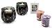Produktbild 2 x Offizielle Yankee Candle Halloween Glas Polka Dot Pumpkin Halterungen Geschenk-Set inkl. 4 x Sortiert Sampler/Votivkerze Kerzen
