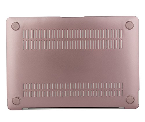 MOSISO Ultra Slim Plastik Hartschale Schutzhülle Hülle Snap Case für Neu MacBook Pro 12 Zoll mit Retina Display A1534, Rose Gold - 6