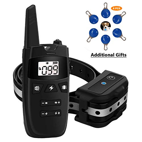 TZLong Collier Dressage Chien Electrique avec Telecomande Vibration Bip Collier de Dressage pour Chien Petit Moyen Gros Portée 500m Collier Anti Aboiement Chien Rechargeable Etanche