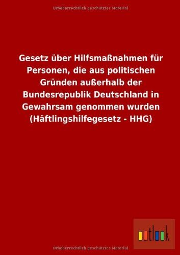 Gesetz über Hilfsmaßnahmen für Personen, die aus politischen Gründen außerhalb der Bundesrepublik Deutschland in Gewahrsam genommen wurden (Häftlingshilfegesetz - HHG)
