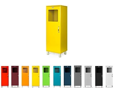 TENZO Malibu Designer Rangement 1 Porte Lucarne L 50, Panneaux de Particules & MDF, Jaune, 50 x 41 x 143 cm