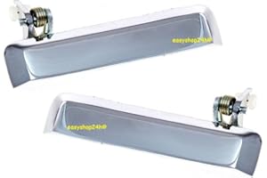 EASYSHOP24H Set 2 Maniglia Apri Porta Esterna per Suzu SJ410 SJ413 Samurai Santana Maniglie Complete Anteriore Sinistro e Destro In Metallo Cromato Lucido