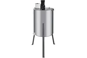 MONSTER SHOP Electric Honey Extractor Separator 4 Frames Stainless Steel Barrel Beehives Honeycomb Spinner Machine With Stand Beekeeping Extractor Equipment | 140W 220V