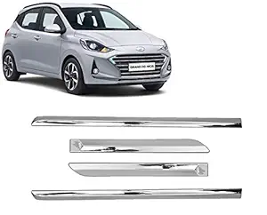 Empica Full Chrome Set of 4pcs Side Beading Side Cladding Compatible for Hyundai Grand I-10 Nios