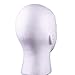 JaneDream Man Styrofoam Head Mask Stand Model Display Wig Hats Holder Foam Mannequin White