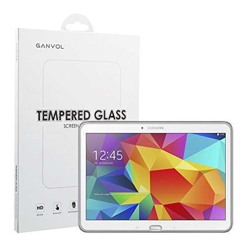 Samsung Tab 4 10.1 Panzerfolie, Ganvol Panzerglas Samsung Galaxy Tab 4 10.1 Zoll SM T530 T531 T535 Blickschutzfolie Hartglas Folie [Ultra HD Klar] [Kratzfeste] [Widersteht Flecken und Fingerabdrücke] [Keine Luftblase] [Härtegrad 8-9H] [Schutz das Display vor starken Stoßen] [0.33mm] - 8