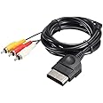 Multibao Audio Video Composite AV Cable 3 RCA Home TV Wire Cord for Xbox Classic 1 Black 1.8m