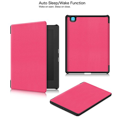Meijunter Intelligent Auto Sleep Ultra dünn Leder Stehen Haut Schale Schutz Schale Taschen Für Kobo Aura H2O Edition 2 6.8" eReader (2017 Release)