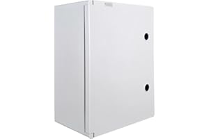 RoadEu Boîtier de distribution IP65 500 x 350 x 195 mm - Boîtier de commutation étanche en plastique avec serrure, rail DIN, presse-étoupes et plaque de montage - Pour technique et extérieur