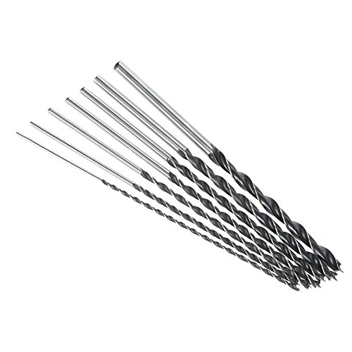 Hikenn Zentrierspitze Holzbohrer 7 teile/satz 300mm Lange Brad Punkt High-carbon Stahl Holz Bohrer Set - 4