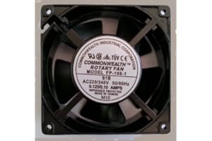 ELECTRONIC MEGASTORE VENTOLA ASSIALE 120x120x38mm 220-230V SU CUSCINETTI A SFERA E TELAIO METALLICO -20/+80 °C