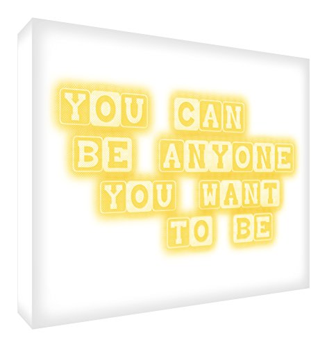 Feel Good Art A5 Diamond Polished Acrylic Block You Can Be Anyone You Want To Be (21 x 14 x 2 cm, Yellow)