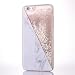 Produktbild iPhone 6 Plus / 6S Plus Hülle, Chreey [Dreieck] Flüssig Treibsand Glitzer Pailletten Transparent mit Bunt Muster Handyhülle Schutzhülle Hart Schale TPU Silikon Bumper Case Weiche Rand [Gold]