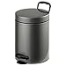 Produktbild axentia Kosmetikeimer, Treteimer mit Tragegriff, Badaccessoires und WC-Zubehör mit 5 Liter Fassungsvermögen, Abfalleimer für Küche und Haushalt, Mülleimer mit einem Durchmesser von ca. 21 cm, Höhe ca. 24 cm, anthrazit