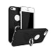 Produktbild HX420 Ring iphone hülleSchutzhülle iPhone SE Hülle,iPhone 5S Hülle,iPhone 5 Hülle, PC Harte Schale Halterung Handytasche Bumper Etui Schale Cover , ultra Dünn iPhone 5/5S/SE Handyhülle 360 Grad Drehbar Rutschfest Ring Ständer mit Magneteisenstück Kratzfeste Stoßdämpfende Staubdicht Rundum-schutz Schutzhülle - schwarz