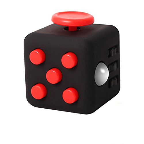Preisvergleich Produktbild HNBDWJ Widerstand gegen Angst multifunktionale Dekompression Rubik Würfel kleine tragbare Student White Collar Upset Reducer sechs Oberfläche Infinity Zipping Spielzeug ( Farbe : Black Red )