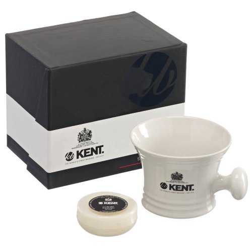 Kent Porcelain Shaving Mug and Soap White