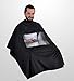 BARBER HAIRDRESSER GOWN CAPE WITH WINDOW TO PLAY WITH MOBILE PHONE OR READ NEWSPAPER MAGAZINE