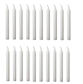 Crystalline Energy Smokeless and Dripless Taper Stick Candles for Household Decoration Table Wedding Birthday Party Home Decor Festival Candle, 5 inch