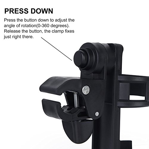 Uarter Flaschenhalter Fahrrad-Wasser-Flaschen-Rahmen-Gestell 360 Grad drehbaren Babyflaschenhalter f¨¹r Kinderwagen MTB Bike - 6