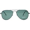King City Polarized Aviator Sunglasses for Men, Women, Classic Pilot Style, Metal Frame, UV protection for Driving, Fishing, Sports (Gun-metal Grey, 55)