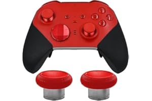 LIXIONGBAO 2Pcs Elite Controller Short Magnetic Daumenstiele Ersatz für Xbox Elite Series 2 Controller, Elite Series 2/2 Core Thumbsticks Zubehör für Xbox Elite Series 2 Core Controller(Rot)