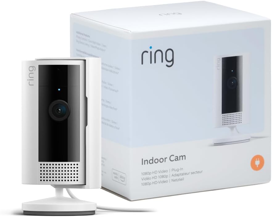 Ring Indoor Camera (2nd Gen) | Plug-In Pet Security Camera | 1080p HD, Two-Way Talk, Wifi, Privacy Cover, DIY | alternative to CCTV system | 30-day free trial of Ring Subscription Plan