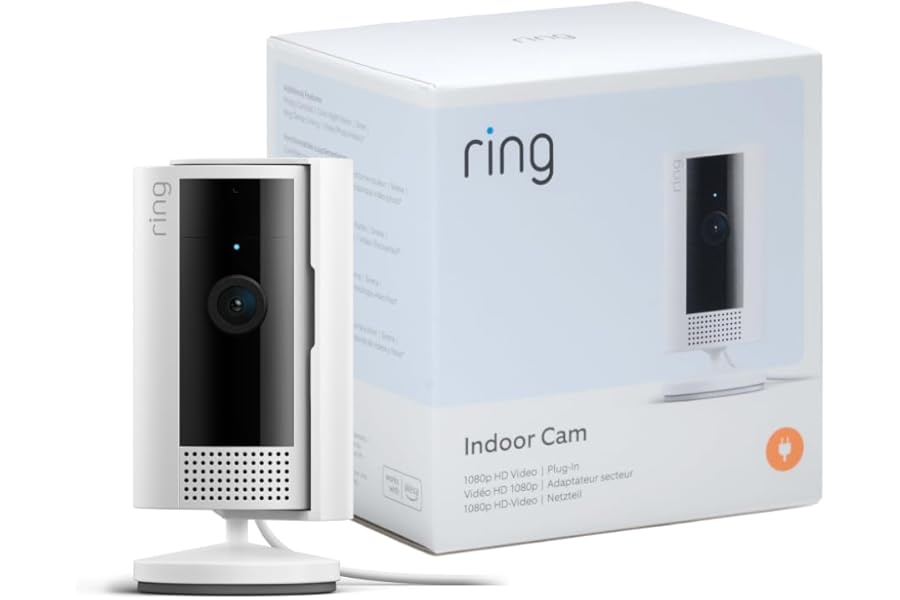 Ring Amazon Indoor Camera | Plug-in Pet Camera | 1080p HD, Two-Way Audio, Privacy Cover, DIY | Ring Protect - 30 Day Free Trial
